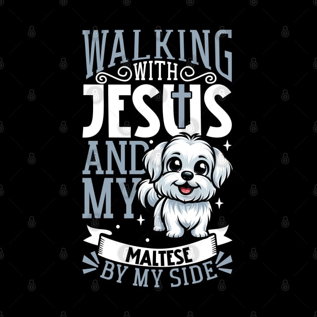 Jesus and dog - Maltese by Modern Medieval Design