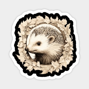 Cute vintage hedgehog Magnet