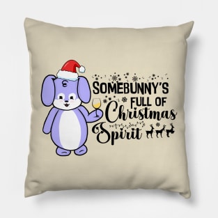 Somebunny's Full of Christmas Spirit Pillow