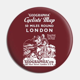 Vintage London Cycle Map Pin