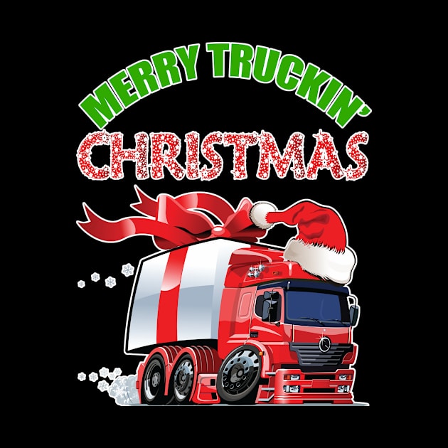 Trucker Christmas New Truck from Santa by Antzyzzz