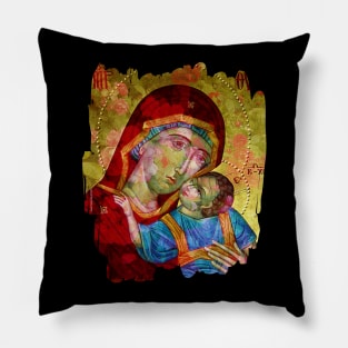 03 Holy Mother of God Virgin Mary baby Jesus icon Pillow