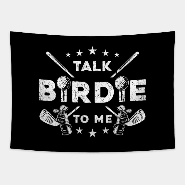 Golf Talk Birdie Tapestry by Cooldruck