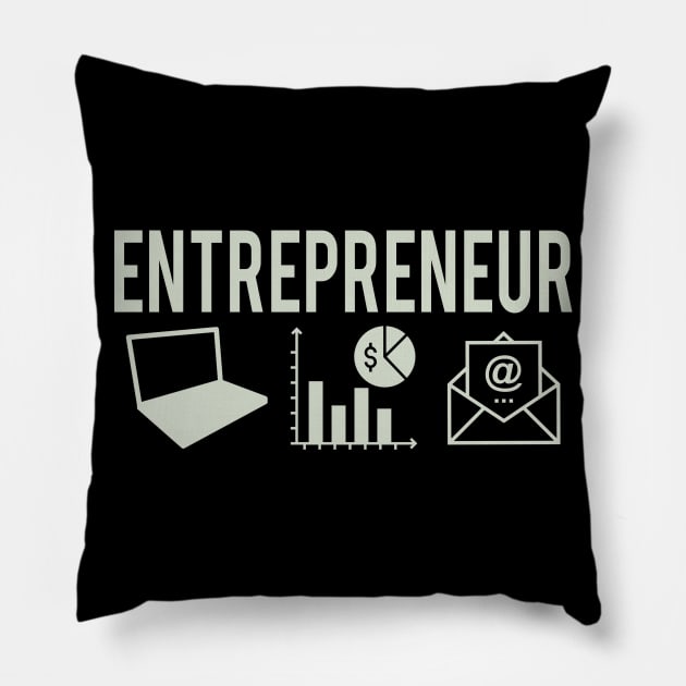 Simple And Minimalist Entrepreneur Typography With Illustration Pillow by StreetDesigns