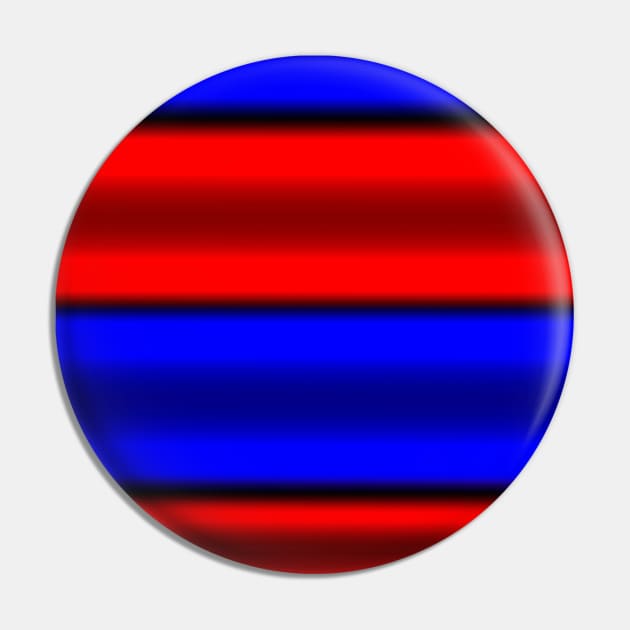 Red & Blue Horizontal Stripes Pin by BlakCircleGirl