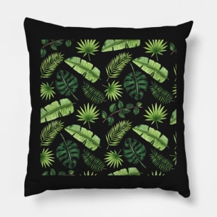 Bright Green Leaves Pillow