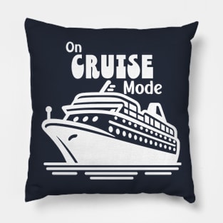 On Cruise Mode (white) Pillow