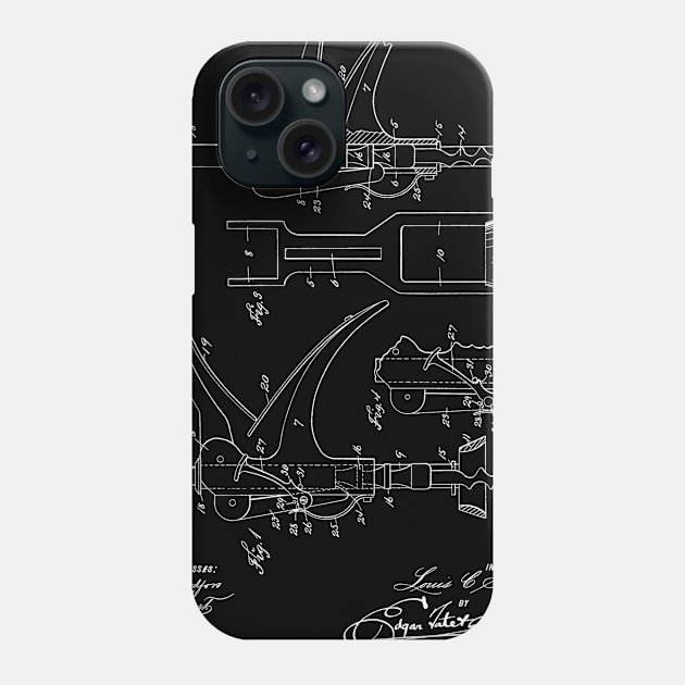 Corkscrew Vintage Patent Hand Drawing Phone Case by TheYoungDesigns