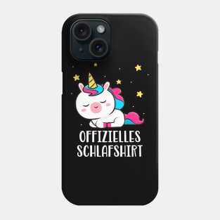 Süßes Einhorn Offizielles Schlafshirt Schlaf Phone Case