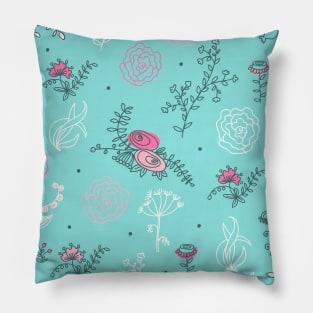 Elegance Seamless pattern with flowers Pillow