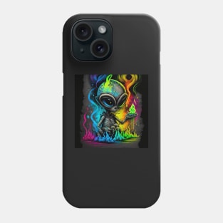 Cosmic Alien Splatter Paint Phone Case