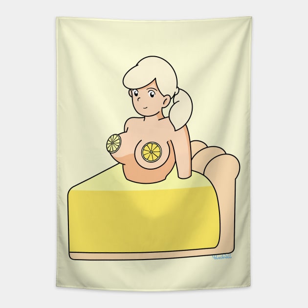 Lemon Tart Tapestry by blacknallillustration