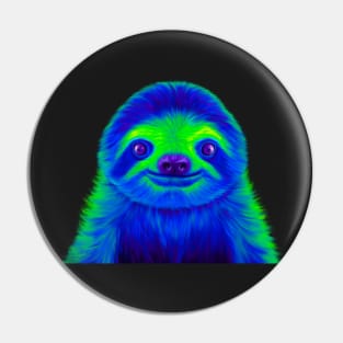 Blue and Green Sloth Pin