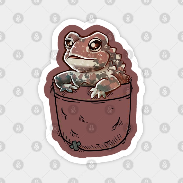 Pocket Cute American Toad Magnet by TechraPockets