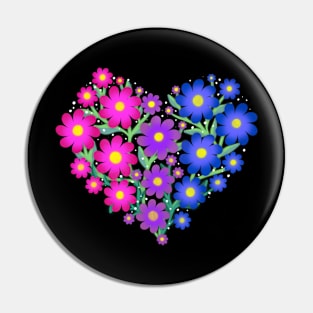 Bi Pride Flowers Pin