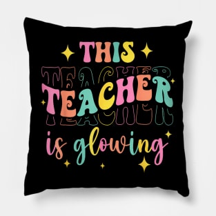 This Teacher Is Glowing Hello Summer A  End Of School Pillow