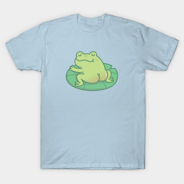 Frog With Cute Butt Resting On Lily Pad - Funny Frog - Mug