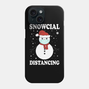 Snowcial Distancing Christmas Funny social distancing Phone Case