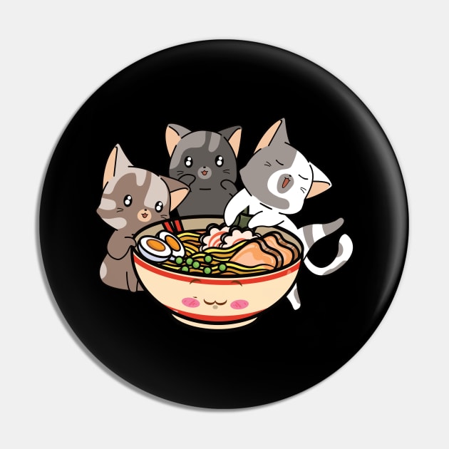 Ramen And Cats Fan Ramen Noodles Noodle Soup Pin by WoollyWonder