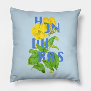 Honduras Floral Typography Pillow