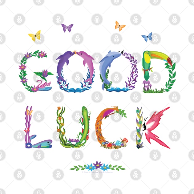 Good Luck - Tropical word art by DawnDesignsWordArt