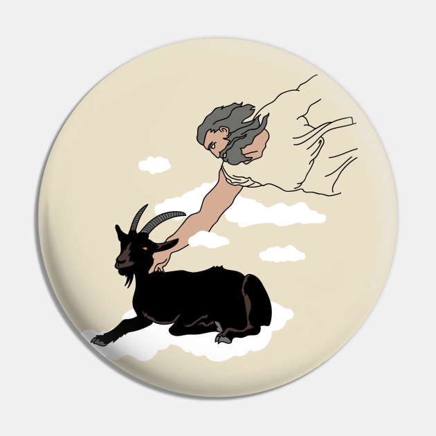 God loves evil goat Pin by Thoo