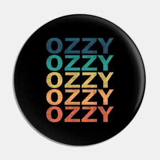 Ozzy Name T Shirt - Ozzy Vintage Retro Name Gift Item Tee Pin