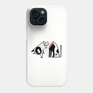 Beheaded dog vector illustration Phone Case