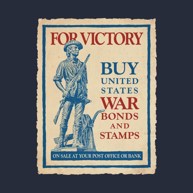 WWII Vintage Style Buy US War Bonds for Victory by MatchbookGraphics