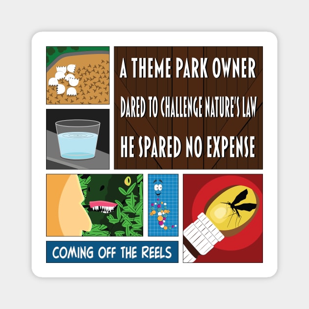 Jurassic Park Haiku Art Magnet by ComingOffTheReels