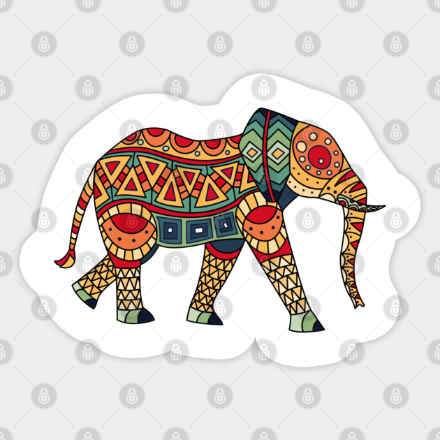 Mandala Elephant - Mandala Design - Sticker | TeePublic