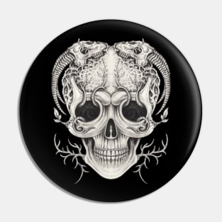 Skull head surrealist art and skull animal. Pin