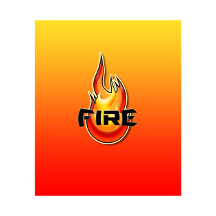 Fire Flame IPhone Case with fading Orange background T-Shirt