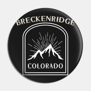 Breckenridge Colorado Unique Stylish Vacation Souvenir Pin