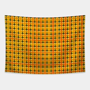 Pumpkin Plaid Tapestry