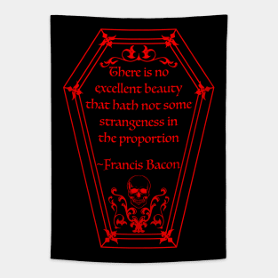 Coffin Quote Francis Bacon in Red Tapestry