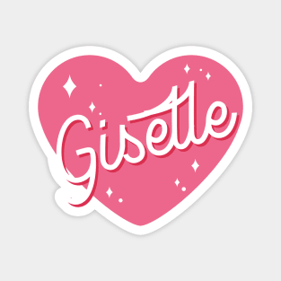 AESPA Giselle heart name text typography MY | Morcaworks Magnet