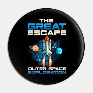 The Great Escape Outer Space Exploration Astronaut Pin