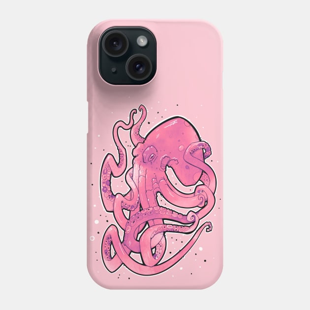 octopus pink and purple Phone Case by weilertsen