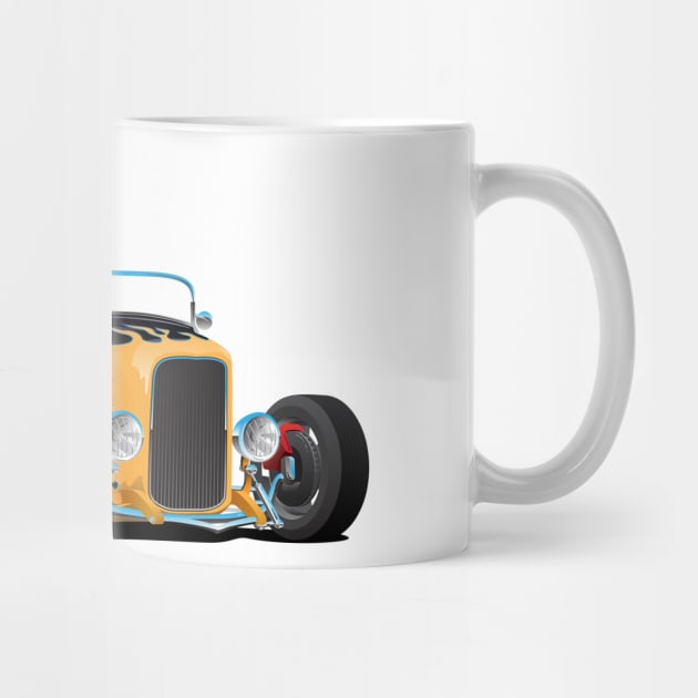 handmade car mug with wheel ceramic