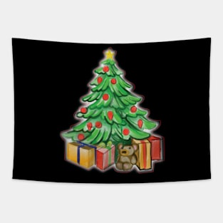 Christmas tree with presents Tapestry