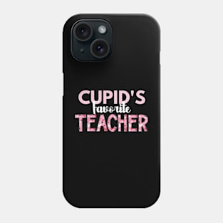 Teacher Valentine's "Cupid's Favorite Teacher" Heart Letters Phone Case