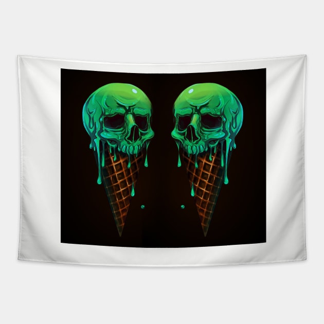 Skull Tapestry by daghlashassan