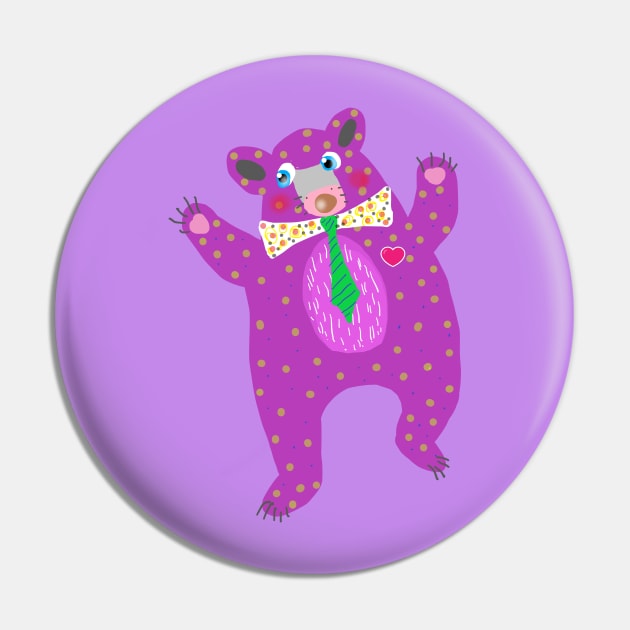 Purple bear Pin by adelwins