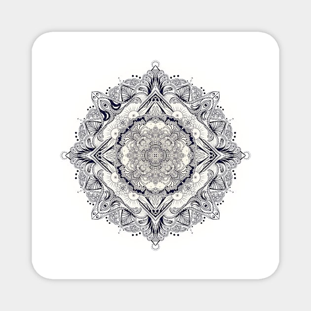 Mandala 02 (Light Edition) Magnet by PHAZED