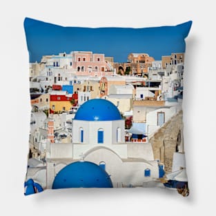 The wonderful Oia in Santorini, Greece Pillow