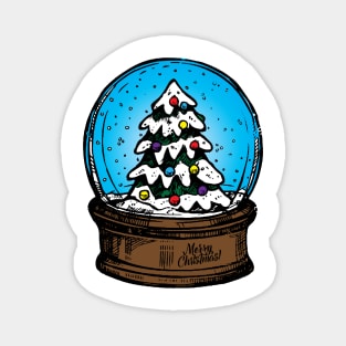 Snow Globe Christmas Tree Magnet