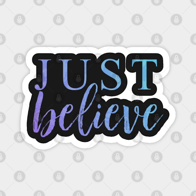 Just Believe Pastel Damask Magnet by broadwaygurl18