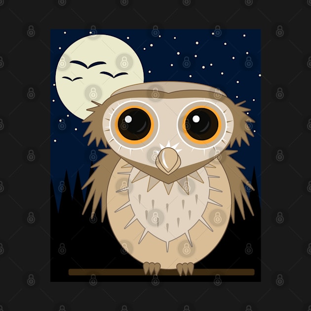 Owl at night by Lauromir