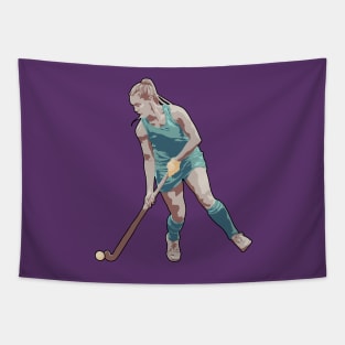 Field Hockey Player: Beach Vibes Tapestry